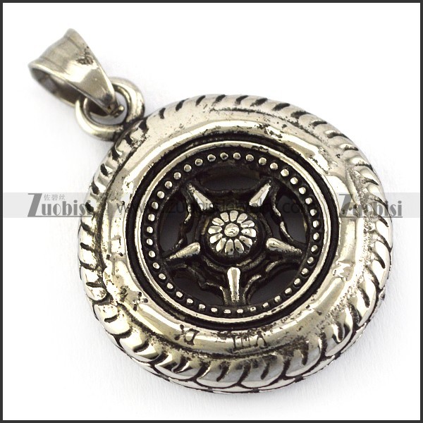 Stainless Steel Vehicle Wheel Pendant p005837