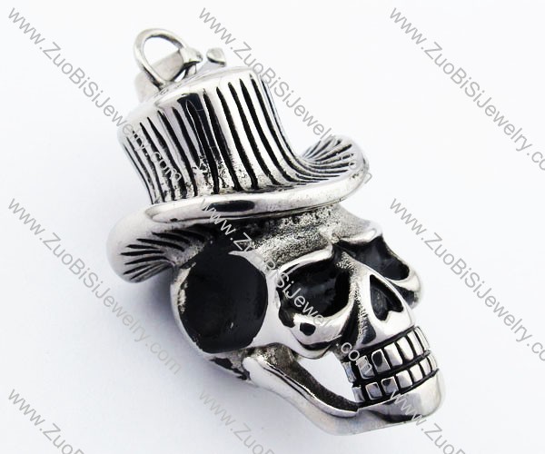 Stainless Steel Skull Cowboy Pendant-JP330058