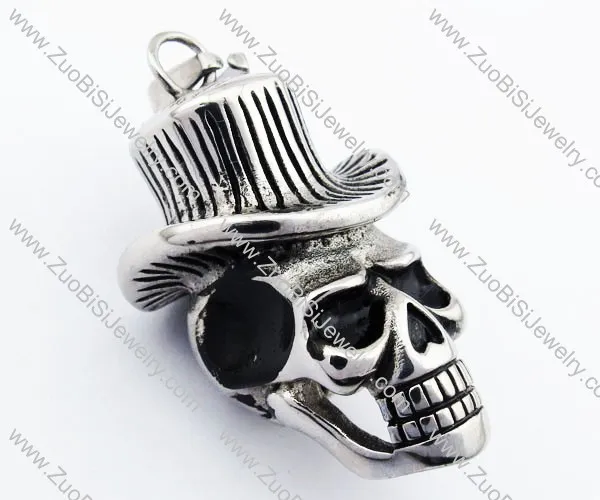 Stainless Steel Skull Cowboy Pendant-JP330058