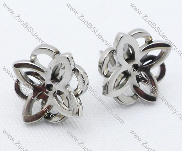 Metal Flower Stainless Steel earring - JE050022