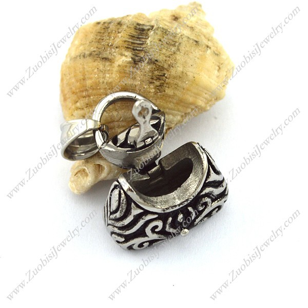 Stainless Steel Bag Charm can Open the Top p002849