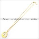 Initial I Golden Chain Necklace n001698