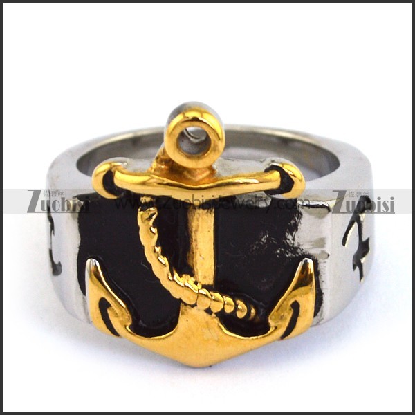 2 Tones Anchor Casting Ring r003687