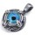 Blue Belial Eye Ball Pendant With Dragon Claw Shaped in Stainless Steel -JP450005