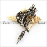Dragon Tattoo Pendant in Stainless Steel p004467