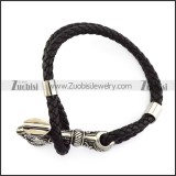 Hammer Black Leather Bracelet b006301