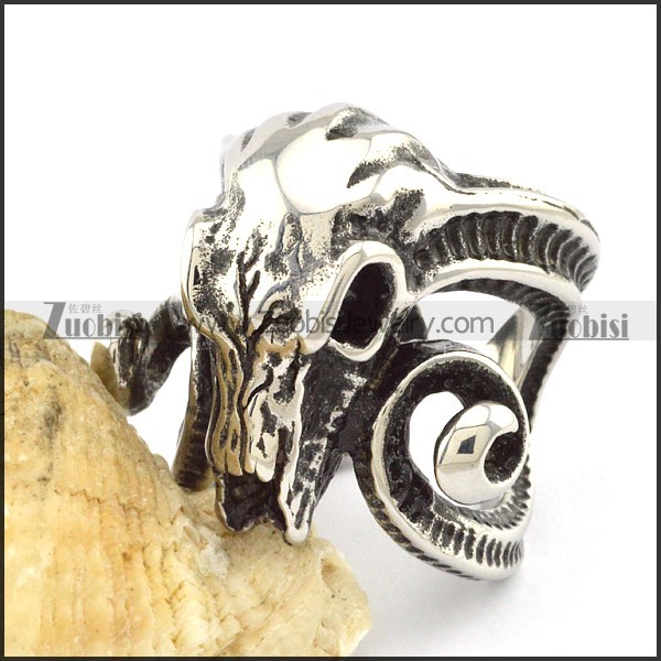 great quality stainless steel casting sheepshead ring -r001056