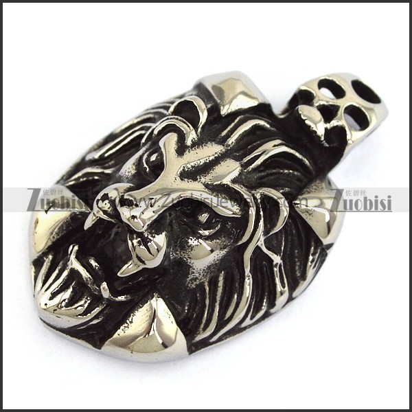 43mm Big Stainless Steel Lion Pendant p003311