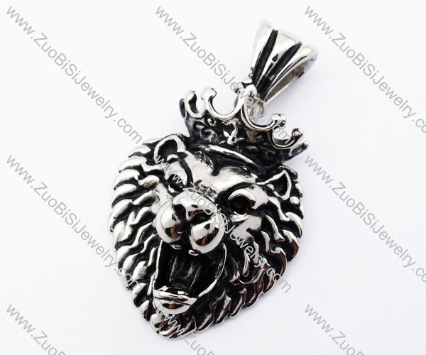 The King of Forest Lion Pendant in Stainless Steel- JP170160