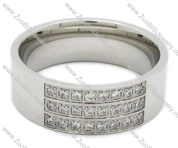 Stainless Steel Diamonds Ring - JR200003