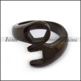 black stainless steel spanner wrench around ring -r000360