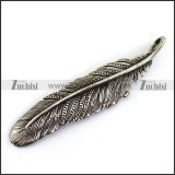 Stainless Steel Lucky Feather Pendant p003877