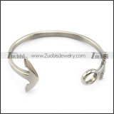 Silver Stainless Steel Anchor Cuff b005411