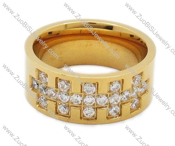 Stainless Steel Diamonds Ring - JR200002