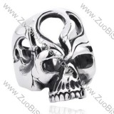 Stainless Steel Skull Ring - JR350130