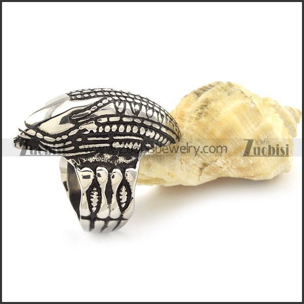 Stainless Steel Alien Ring -r001054