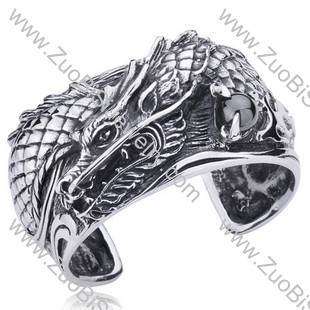 Powerful Dragon Stainless Steel Bangles - JB350010