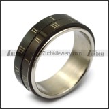 black roman numbers two layers spinner ring r005184
