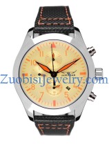 Stainless Steel Watch for Mens with Leather Band ZBSLZ0065