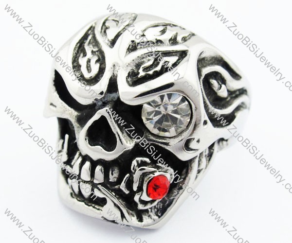 Stainless Steel Skull Ring - JR370049