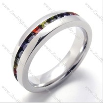 CNC Colorful Zircon Stone Stainless Steel Ring from China Wholesale Jewelry Shop -JR430002