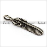 Casting Steel Feather Charm p003978