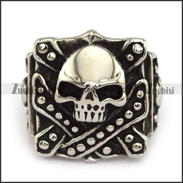 skull ring for men with retro style from china biggest fashion jewelry supplier -r001085