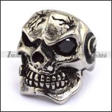 Stainless Steel Skull Ring - JR350039