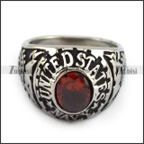United Stated Navy Stone Ring r002147