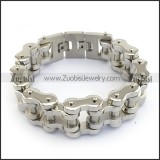 high polishing motorcycle bike chain bracelet with dull polish column in middle b002790