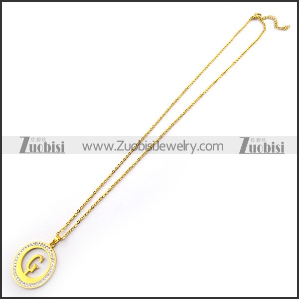 Gold Plating Initial G Pendant Chain n001696