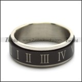 black roman numeral spinner ring for unisex r005167