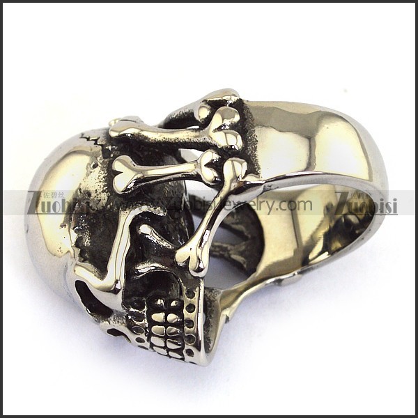 Stainless Steel Skull Ring - JR350118