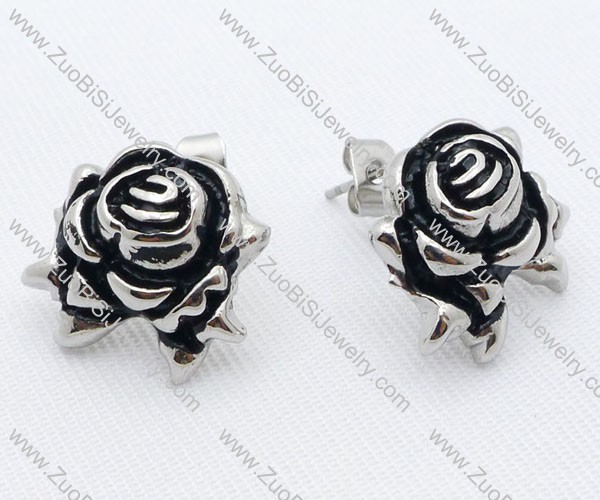 Metal Rose Stainless Steel earring - JE050025