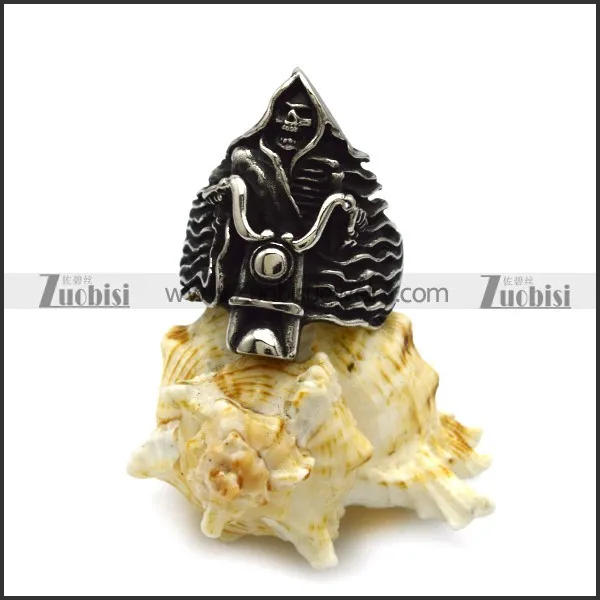 Cool Skull Ride a Motorcycle Ring for Bikers r005139