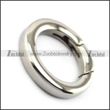 silver stainless steel plain donut clasp in 20.5mm outside diameter a000428