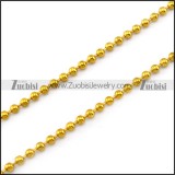 3mm Gold Tone Stainless Steel Ball Chain n001522