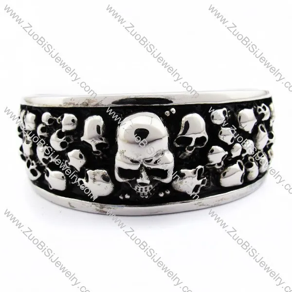Solid Skull Bangle for mens -JB170096