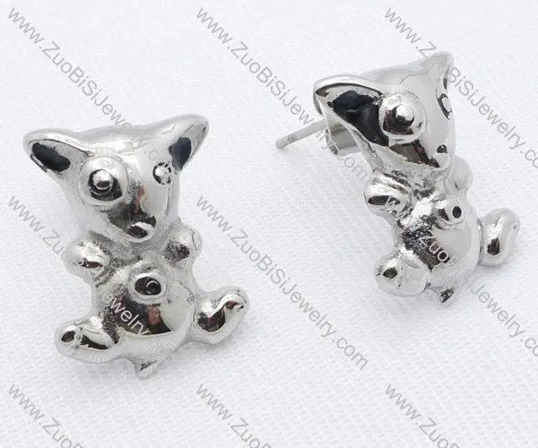 Cute Stainless Steel Mouse Earring - JE050067
