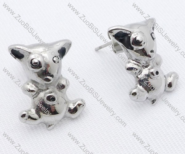Cute Stainless Steel Mouse Earring - JE050067