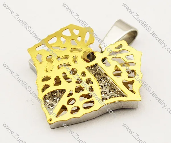 Stainless Steel Leaf Pendant -JP140039