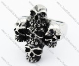 Stainless Steel Skull Ring - JR370009