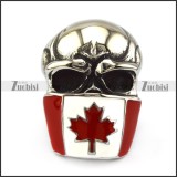 Canada Flag Skull Ring r004972