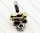 Two Tones of gold and silver Stainless Steel Skull Pendant - JP090308