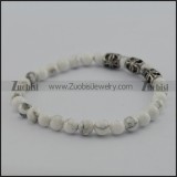 White Glass Beads Barcelets b004924