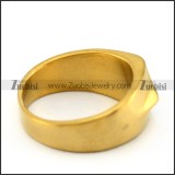 gold plated stainless steel blank signet ring r004687