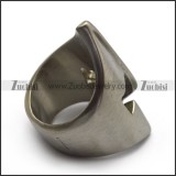 brushed stainless steel sparta warrior ring r005072