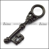 Black Casting Stainless Steel Key Pendant p004897