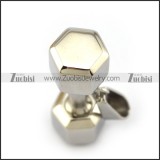 Silver Tone Unique Dumbbell Stainless Steel Pendant matching Chain for Mens p004569