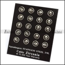 Stainless Steel Skull Earrings e001235
